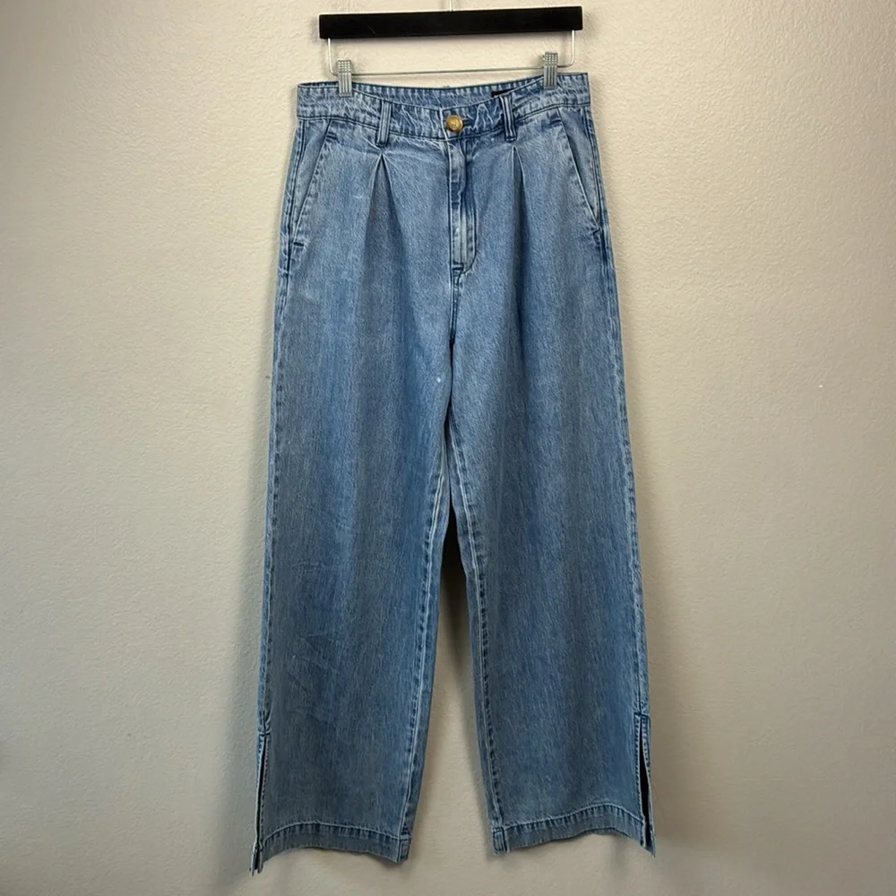 Blank NYC Light Blue Wide Leg Flare Jeans - Picture 3 of 10